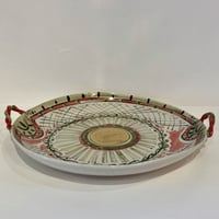 Image 3 of Gold disc dish with handles