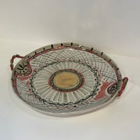 Image 4 of Gold disc dish with handles