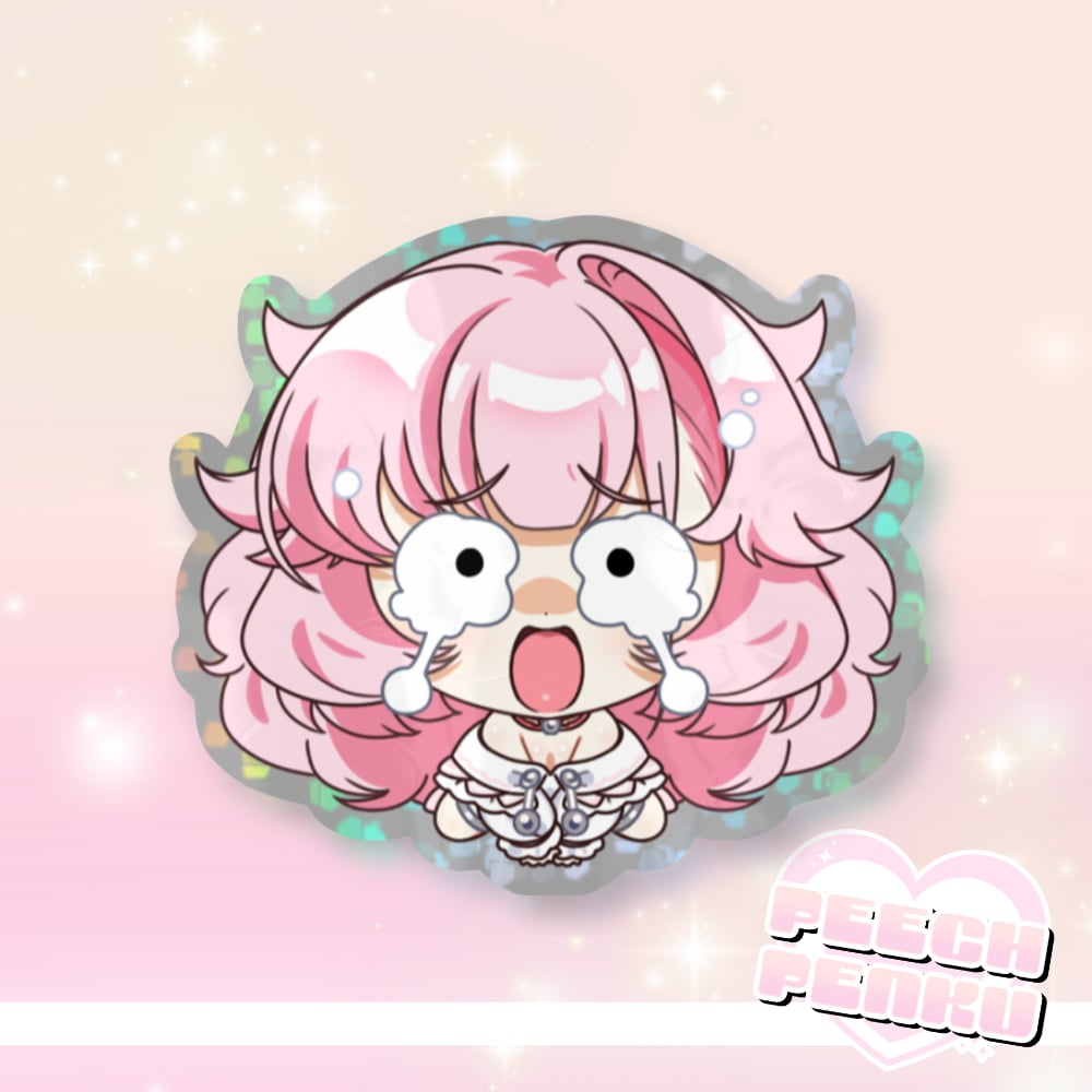 Image of 💧 Shuchi • Crybaby Chibi Glitter Sticker 💧