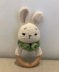 Image 1 of Bunny Rattle Wooden Teether