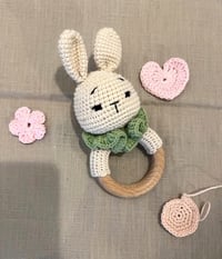 Image 3 of Bunny Rattle Wooden Teether