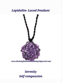 Image 1 of Lepidolite Pendant Invite serenity and self-compassion