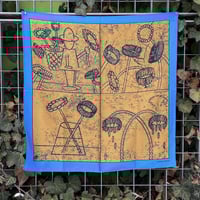 Image 1 of gondolj-rám-virág scarf by Árpád Szigeti