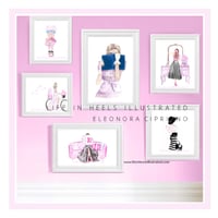 Image 3 of FASHION ILLUSTRATION ART PRINT:  I'M A BIT BOOKISH 