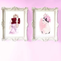 Image 5 of FASHION ILLUSTRATION ART PRINT:  I'M A BIT BOOKISH 