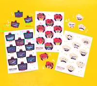 Hazbin Funny Faces Sticker sheet