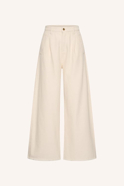 Image of 2-Pantalón lux grain jeans | raw white