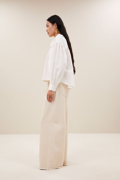 Image of 2-Pantalón lux grain jeans | raw white