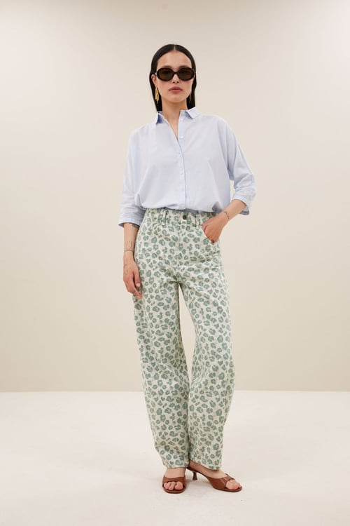 Image of 2-Pantalón Lew Green Cheetah Pants