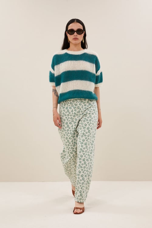 Image of 2-Pantalón Lew Green Cheetah Pants