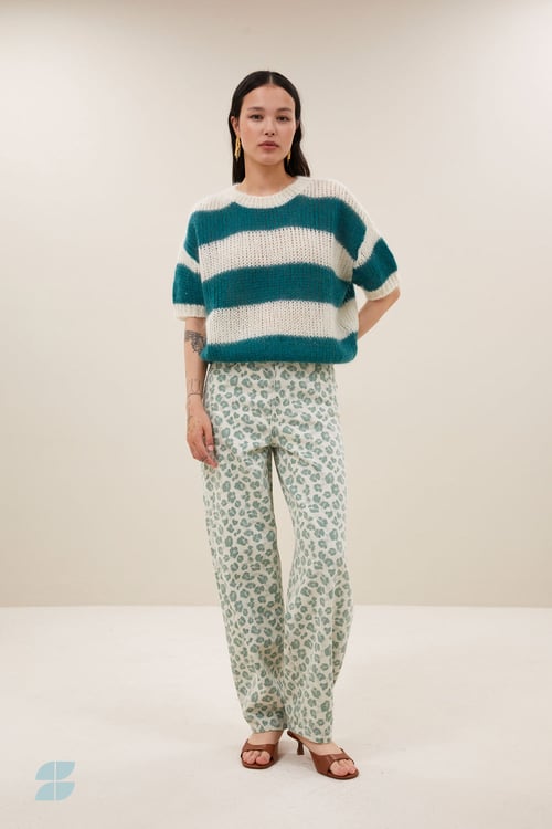 Image of 2-Pantalón Lew Green Cheetah Pants