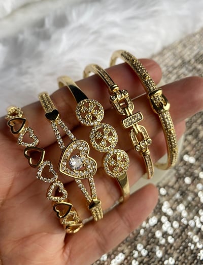 Image of Zirconia bangle bracelet 