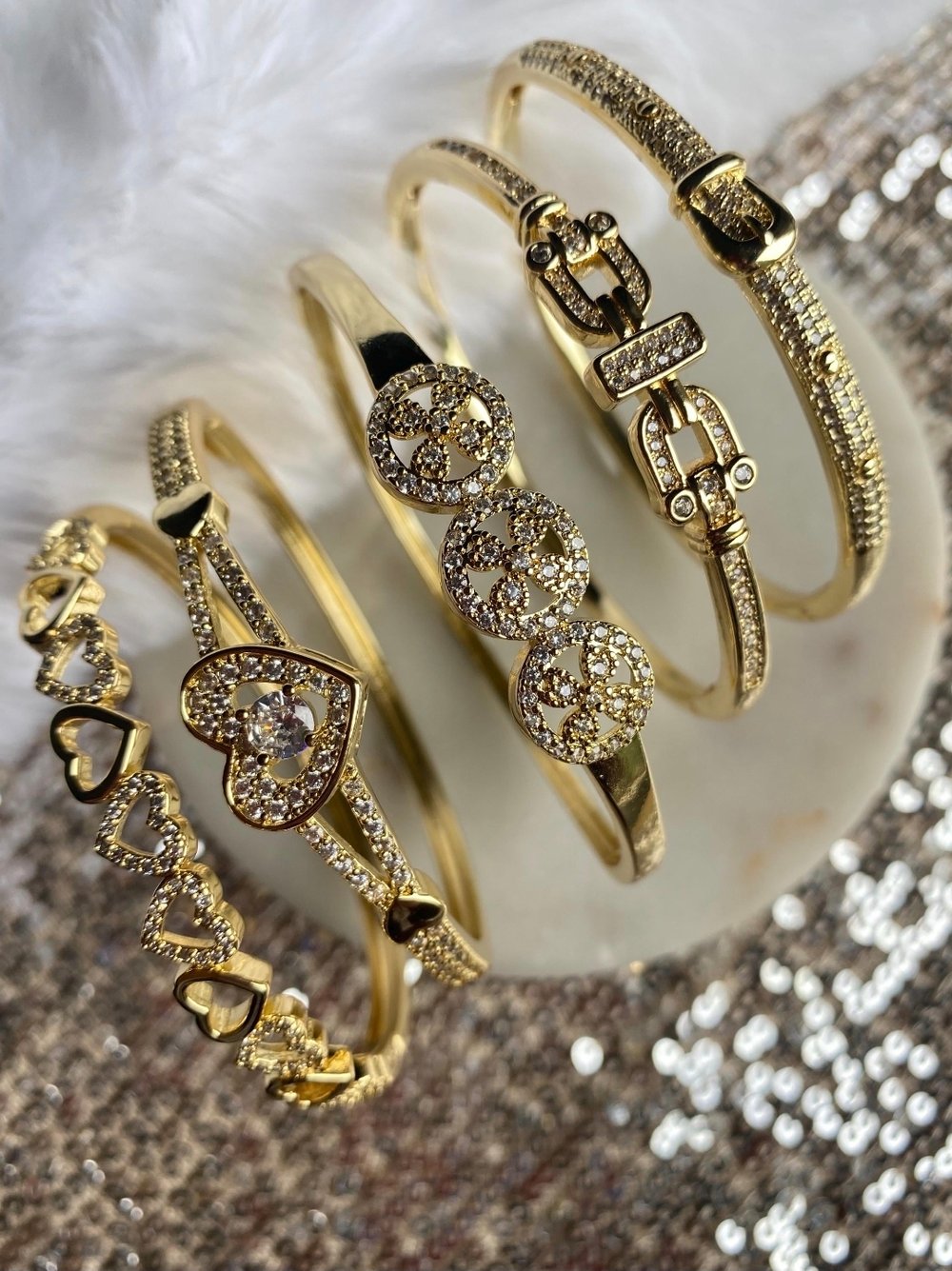 Image of Zirconia bangle bracelet 