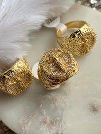 Image 3 of Men crucifix Nugget ring