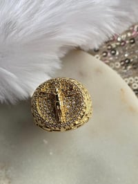 Image 5 of Men crucifix Nugget ring
