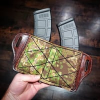 Image 3 of Pencott Green Zone camo and Woodgrain AK/AR 2x Mag Carrier