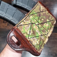 Image 5 of Pencott Green Zone camo and Woodgrain AK/AR 2x Mag Carrier