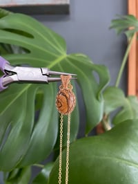 Image 1 of Gold Picture Jasper Oval Crystal Necklace