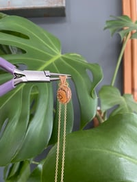 Image 3 of Gold Picture Jasper Oval Crystal Necklace