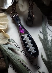 Image 5 of Snake Spine and Floral Teardrop Pendant