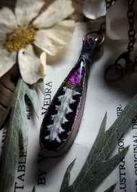 Image 4 of Snake Spine and Floral Teardrop Pendant