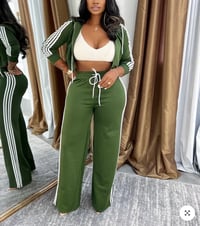 2 piece 4 stripes(Olive green)