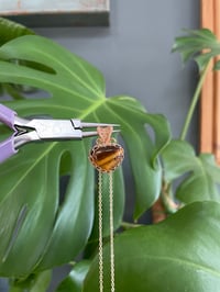 Image 4 of Gold Tigers Eye Heart Crystal Necklace