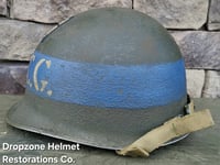 Image 5 of  WWII United States Coast Guard USCG Helmet. M-1 Fixed bale Type Helmet. 