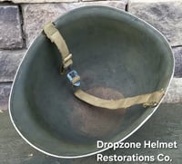 Image 9 of  WWII United States Coast Guard USCG Helmet. M-1 Fixed bale Type Helmet. 