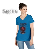 Image 5 of Splatterpunk with a Heartbeat Women's V-Neck T-shirt