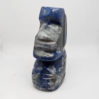 Image 11 of Sodalite Moai Ward of the Home  Ancient Guardian for Protection, Luck & Peaceful Energy