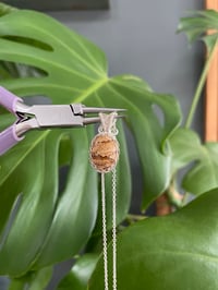 Image 4 of Silver Picture Jasper Oval Crystal Necklace