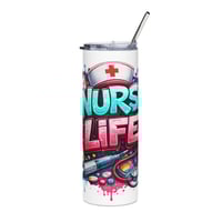 Image 1 of Nurse Life 20oz Stainless Steel Tumbler 