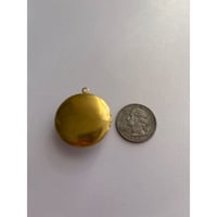 Image 3 of Forget-Me-Not Memorial Locket | Hand Painted Blue Flowers | Gold-tone, Circle, 25mm