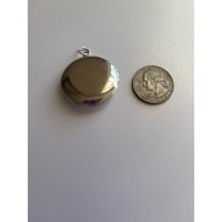 Image 4 of Vintage Shamrock Photo Locket | Green, Upcycled, Sustainable Jewelry | Engraving Option