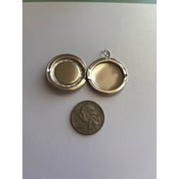 Image 5 of Vintage Shamrock Photo Locket | Green, Upcycled, Sustainable Jewelry | Engraving Option