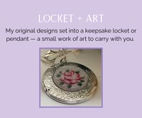 Image 2 of Rose Gold Photo Locket | Red Poppies | 25mm Circle