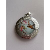 Image 1 of Swallow Photo Locket | Memorial Jewelry | Add a Photo of a Loved One