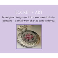 Image 2 of Swallow Photo Locket | Memorial Jewelry | Add a Photo of a Loved One