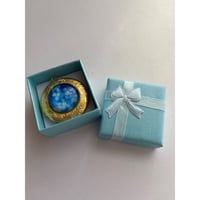 Image 4 of Forget-Me-Not Locket | Memorial, Mourning | Add a Photo of a Loved One