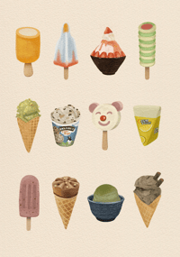 Image 1 of Stay Cool and Eat Ice Cream, A3