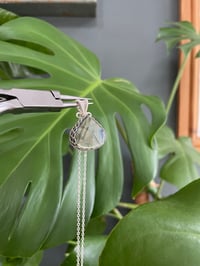 Image 3 of Silver Labradoite Heart Crystal Necklace