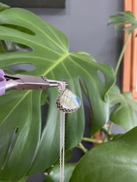 Image 2 of Silver Labradoite Heart Crystal Necklace