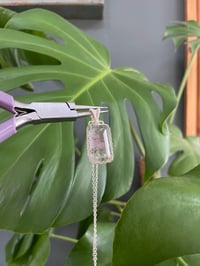 Image 3 of Silver Garden  Quartz Rectangle Crystal Necklace
