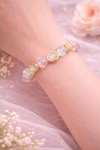 Image 1 of Blush & Gold Harmony Bracelet