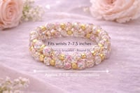 Image 4 of 2pc Rose Radiance Bead Bracelet Stack