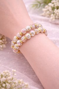 Image 1 of 2pc Rose Radiance Bead Bracelet Stack