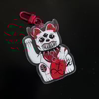 Demon Lucky Cat Acrylic Keyring