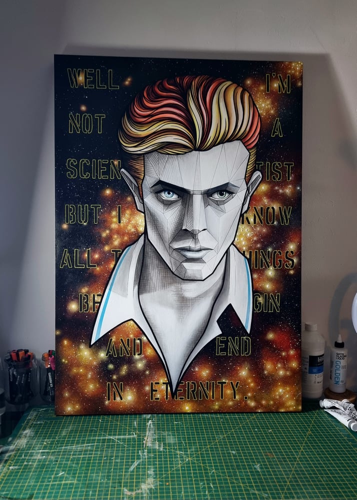 Image of David Bowie Original Portrait Painting - "In Eternity"