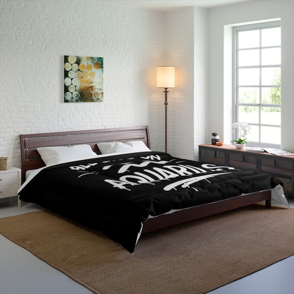 Image of Aquarius Comforter – "All Eyes On Aquarius" Zodiac Bedding